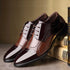 Elegant Breathable Leather Oxfords for Men - Stylish Formal Dress Shoes Perfect for Office, Parties, and Weddings with Comfortable Rubber Outsole and Lace-up Closure